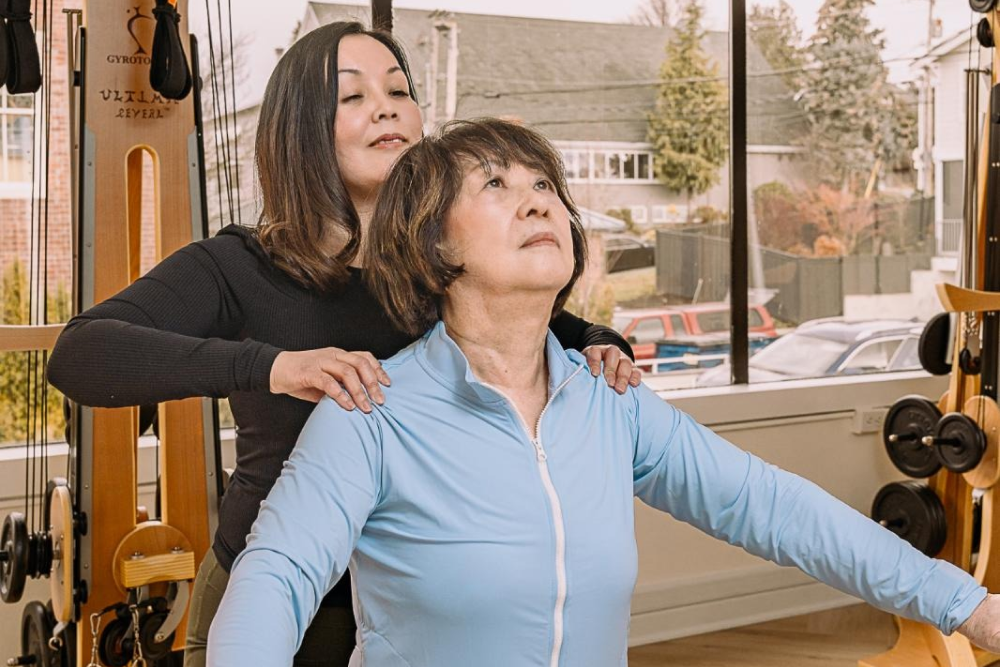 Guided rehabilitation session in progress